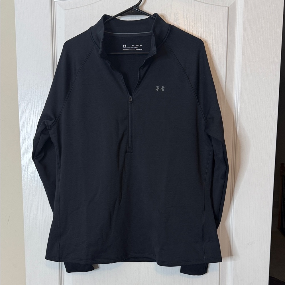 Under Armour Coldgear Base 4.0 Half Zip Jacket Top Black Size 2XL XXL - Picture 2 of 15